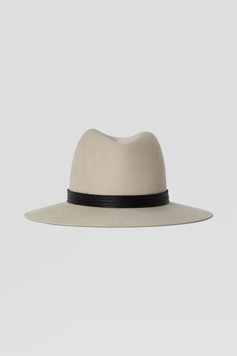 JANESSA LEONÉ｜CORINNE 雙層皮革飾帶羊毛紳士帽