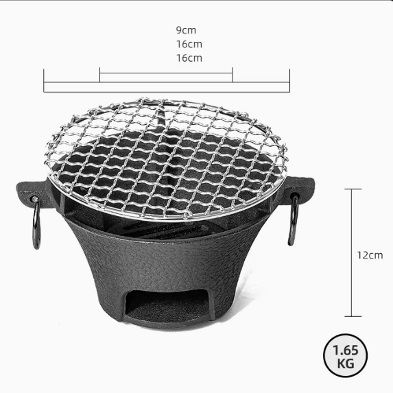 爆款碳爐燒烤煮茶器具套裝（小號16CM單爐+烤網）