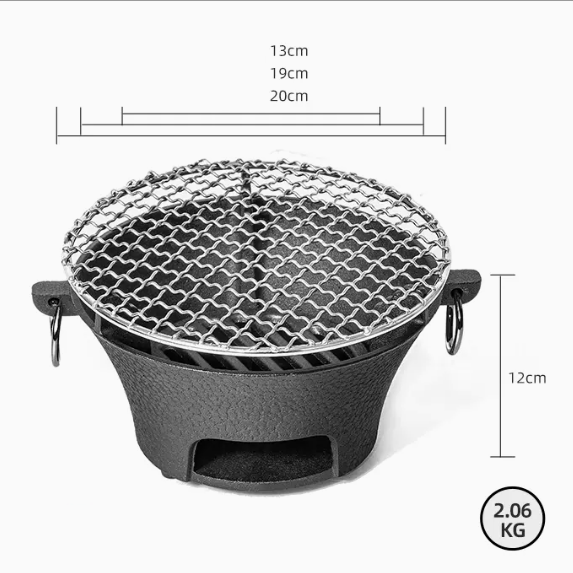 爆款碳爐燒烤煮茶器具套裝（中號19CM單爐+烤網）