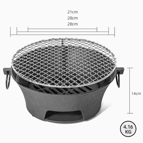 爆款碳爐燒烤煮茶器具套裝（特大號28CM單爐+烤網）