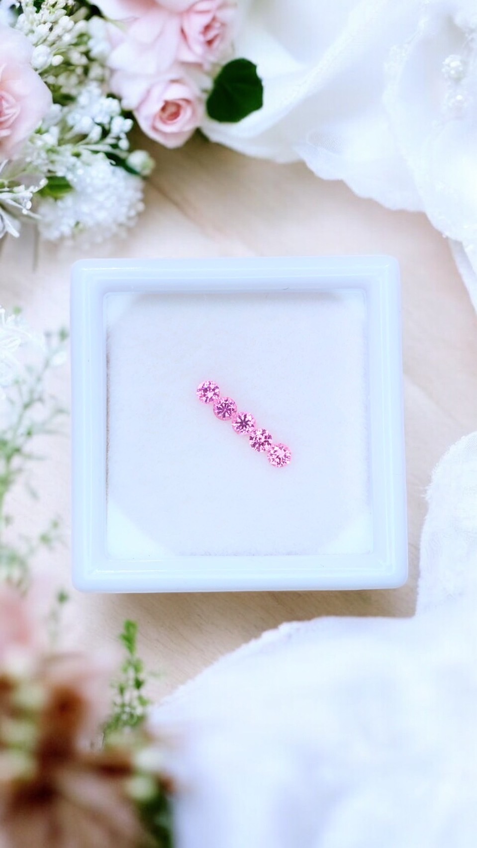 【緬甸．霓虹粉色尖晶石．精切套組】