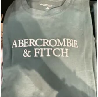 [S] A&F LOGO LETTERING PRINT T-SHIRT,MINT, 185-157-0143-330 [FINAL SALE] (SAF66)