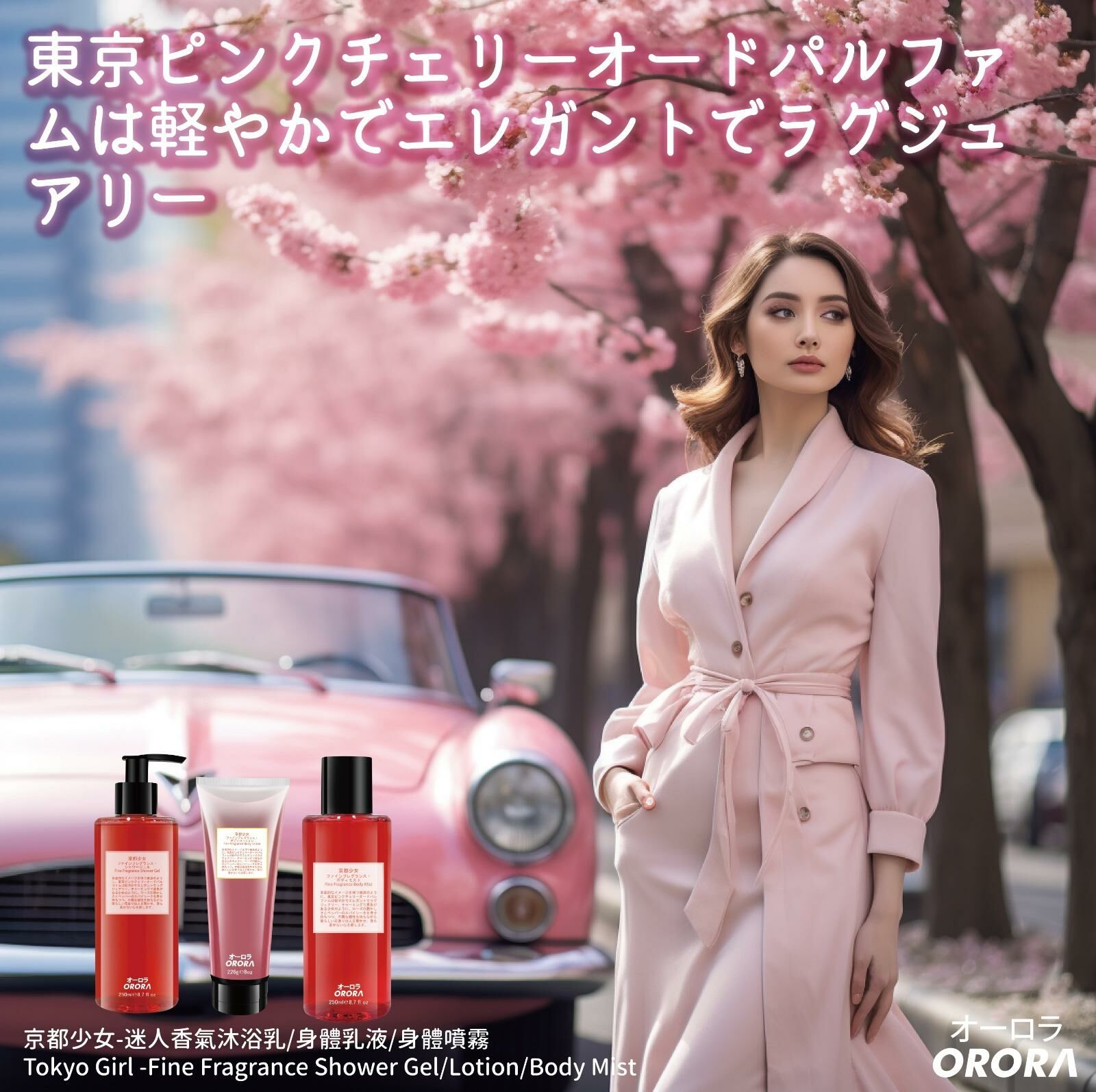 ORORA-京都少女香水身體噴霧 Fine Fragrance Body Mist 250ml ORO022