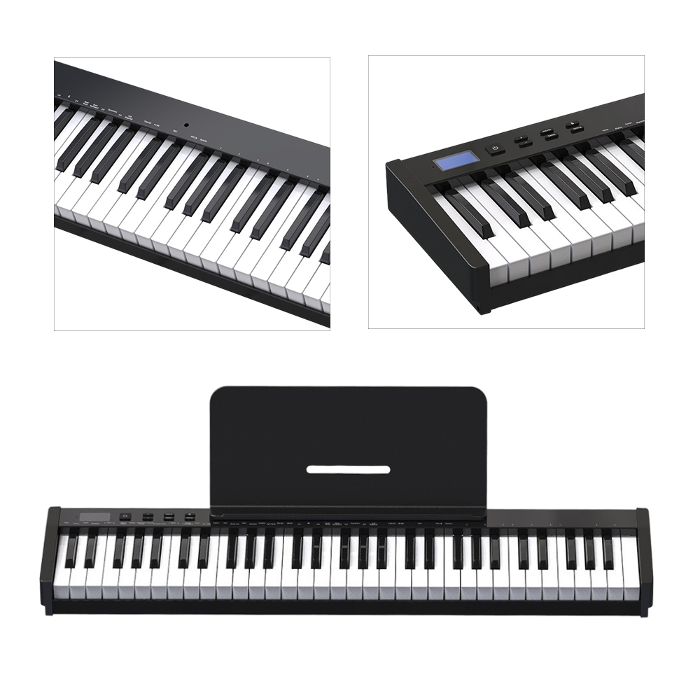 HANLIN-P-61KB 便攜式61鍵力度鍵盤電子琴 電鋼琴 攜帶琴 方便攜帶 加贈琴袋 專用譜架 鋼琴成人兒童初學入門