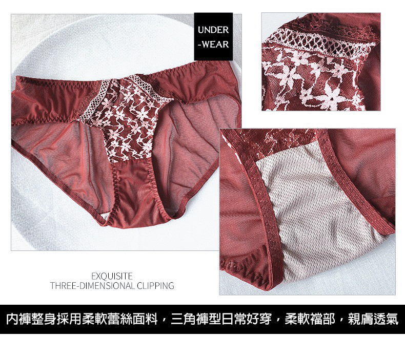 網紅chic無鋼圈高級蕾絲內衣套裝