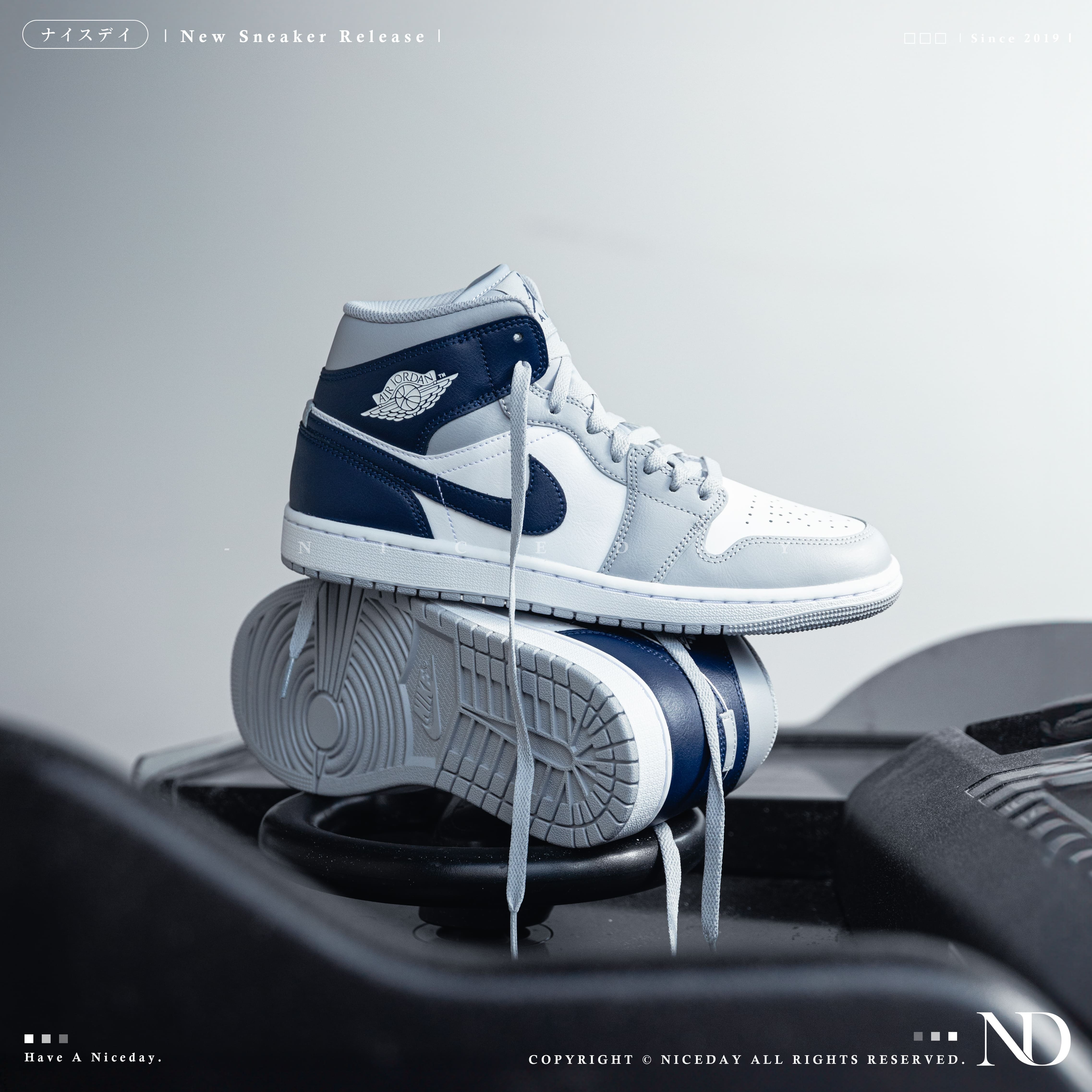 NICEDAY 代購 Air Jordan 1 Mid 灰藍 冰藍 灰 隕石灰 DQ8426-104