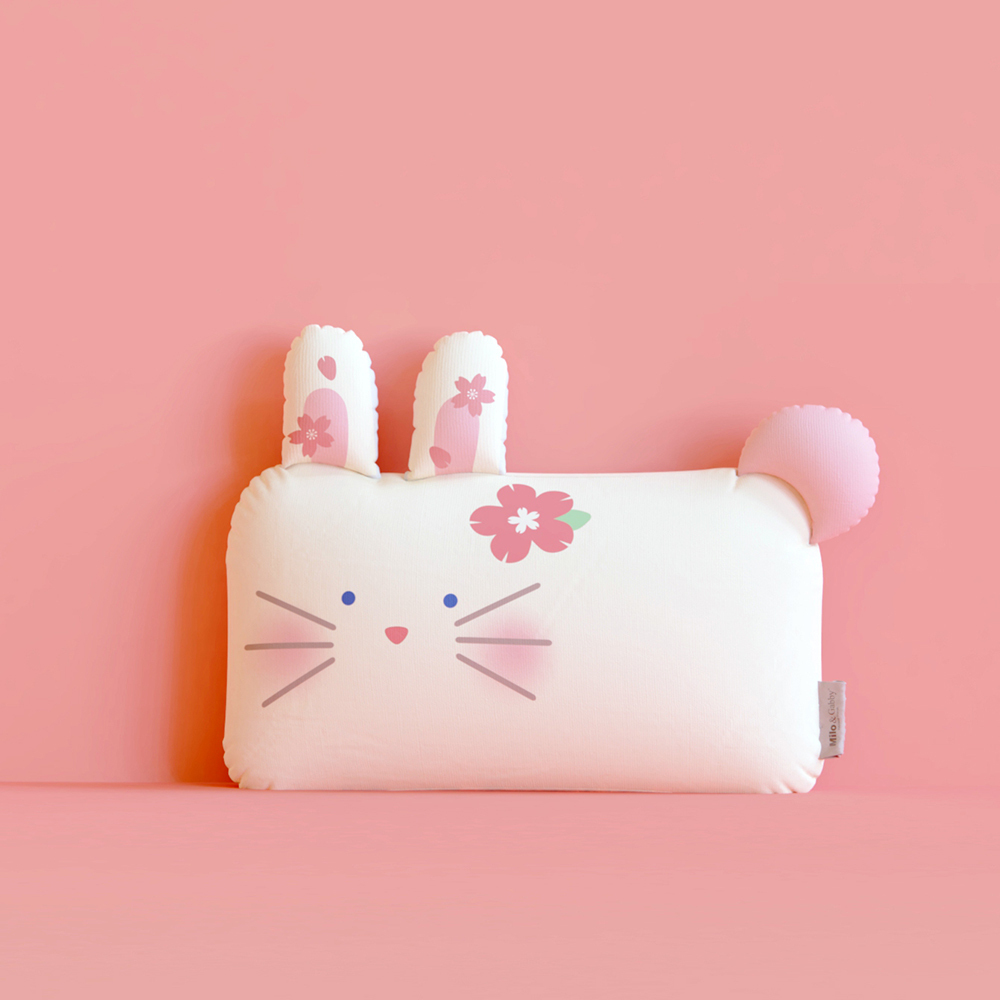Milo&Gabby美國 動物好朋友超細纖維防蹣抗菌mini枕心+枕套組｜Lala櫻花兔兔