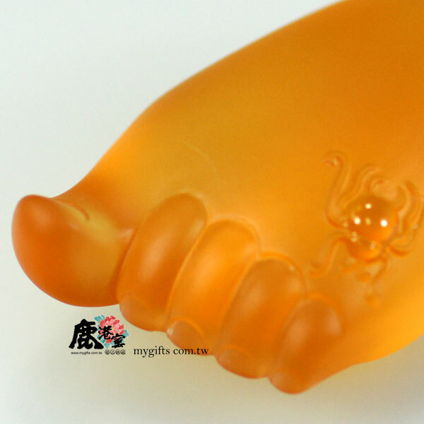 鹿港窯禮品館│居家開運琉璃小擺飾 知足常樂