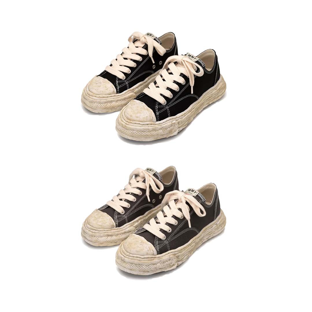 2024SS MAISON MIHARA YASUHIRO MMY PETERSON23 OG Dyed Sole Canvas Low-top Sneaker 洗舊 仿舊 水洗 刷色 開口笑 溶解鞋 現貨 A13FW713