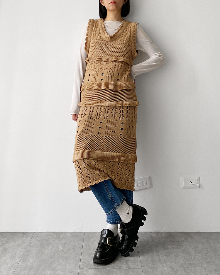 MKD-2606 花邊勾織洋裝