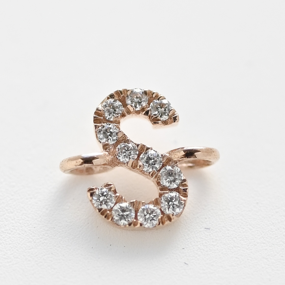 18K Initial Diamond String Bracelet