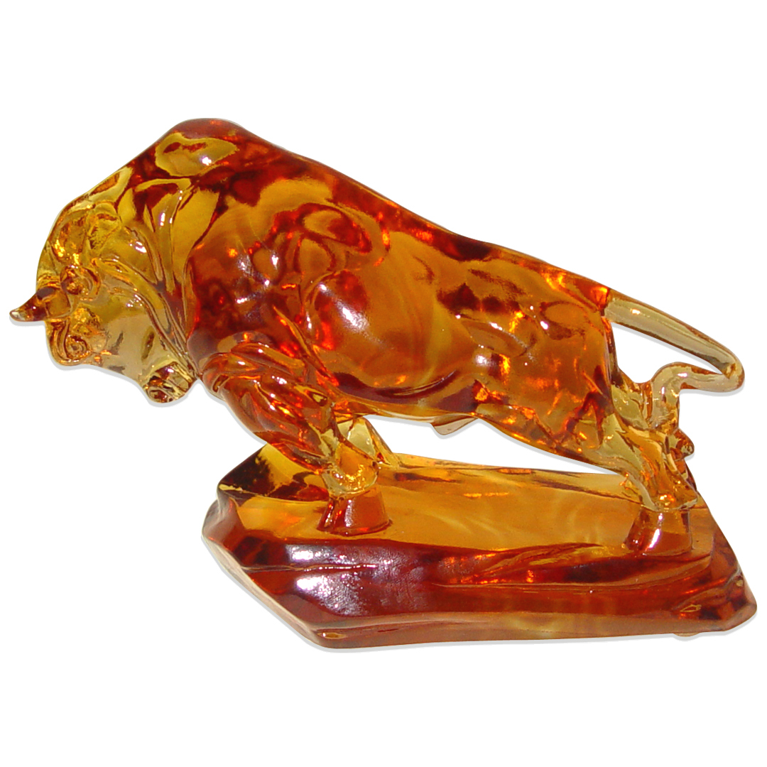 牛勢衝天琉璃擺飾｜開運招財 提升運勢藝術品推薦