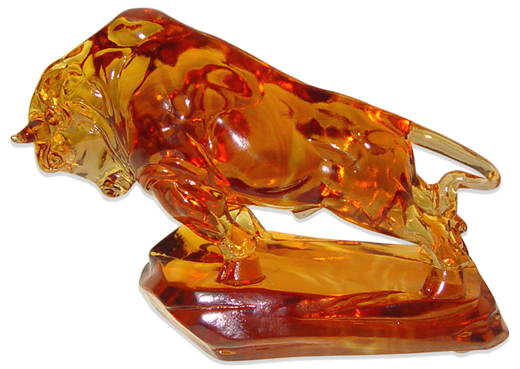 鹿港窯禮品館│提升運勢的藝術品：牛勢衝天琉璃擺飾