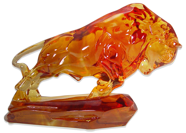 鹿港窯禮品館│提升運勢的藝術品：牛勢衝天琉璃擺飾