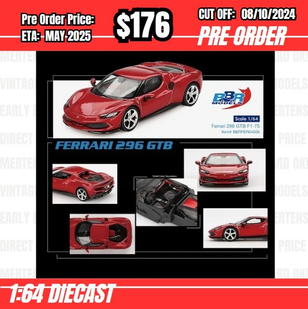 PO-$176 * BBR * 1:64 Ferrari 296 GTB F1-75 [OD25/09]