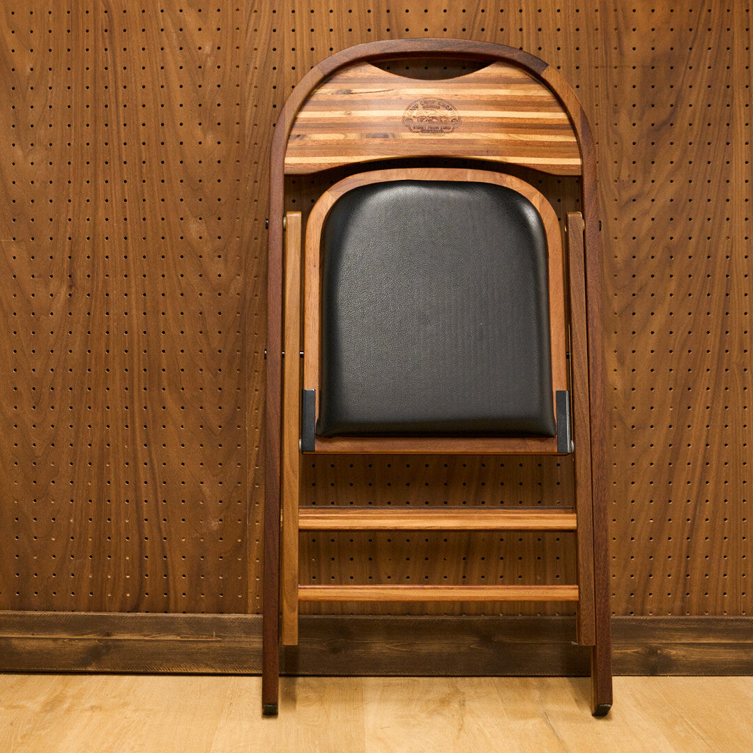 Folding Wood Chair スタンダード Wooden Folding Chair, Curved backrest, Solid Wood Structure