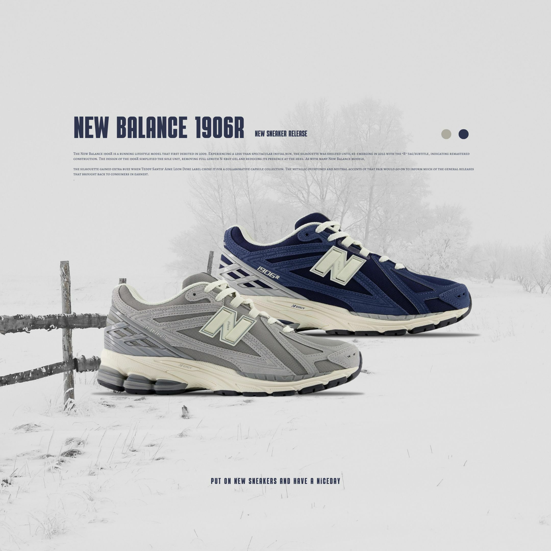 NICEDAY 現貨 New Balance 1906R 海軍藍 復古奶油灰 灰 奶油底 男女尺寸