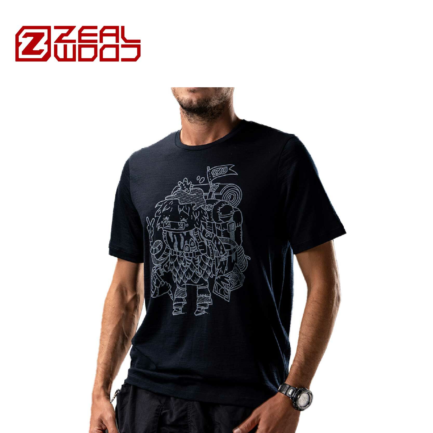 ZEALWOOD 賽樂 男羊毛圓領上衣(森林精靈、探索旅行) 男款 WOOL/保暖/排汗/透氣/美麗諾羊毛 10PCZ24118