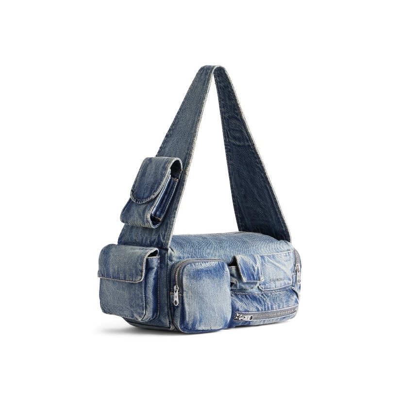 BALENCIAGA Superbusy S Denim Sling 小型 手袋