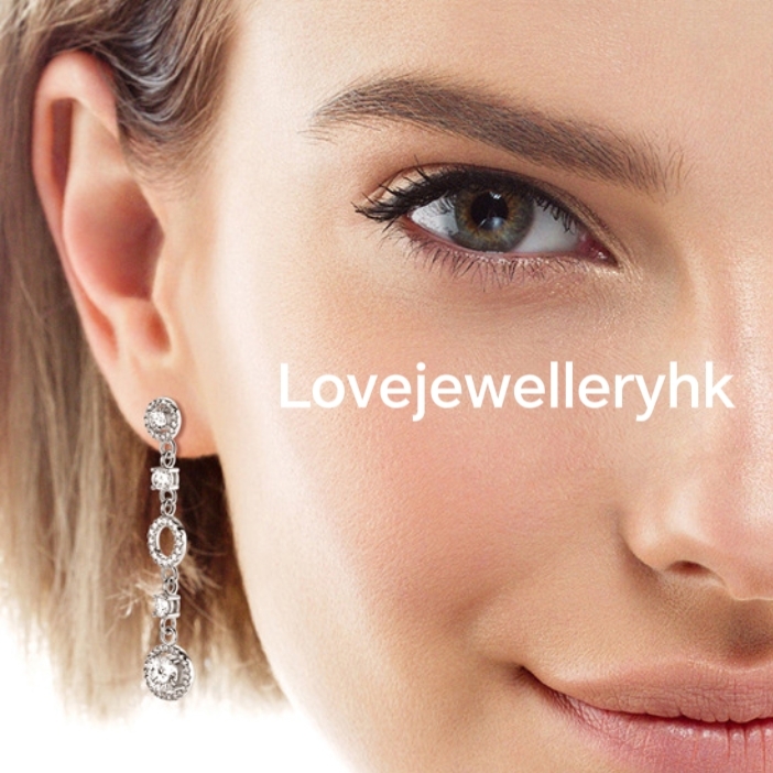 莫桑鑽時尚長款耳環       E1.3C036