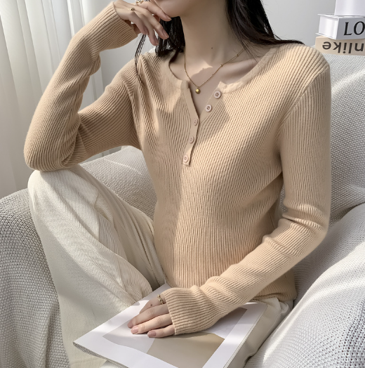 熱推孕婦裝秋冬打底衫包芯紗毛衣【杏色M-XL碼】（下單後聯絡客服確認發貨尺碼）