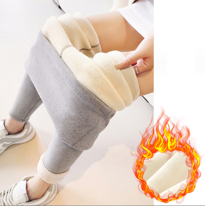 爆款羊羔絨孕婦打底褲【淺灰色M-2XL碼】（下單後聯絡客服確認發貨尺碼）