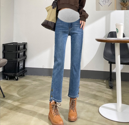 爆款孕婦牛仔褲【牛仔藍M-3XL碼】（下單後聯絡客服確認發貨尺碼）
