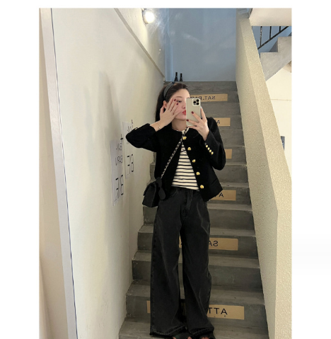 爆款秋冬加絨孕婦牛仔褲【黑灰色【春秋款】M-2XL碼】（下單後聯絡客服確認發貨尺碼）