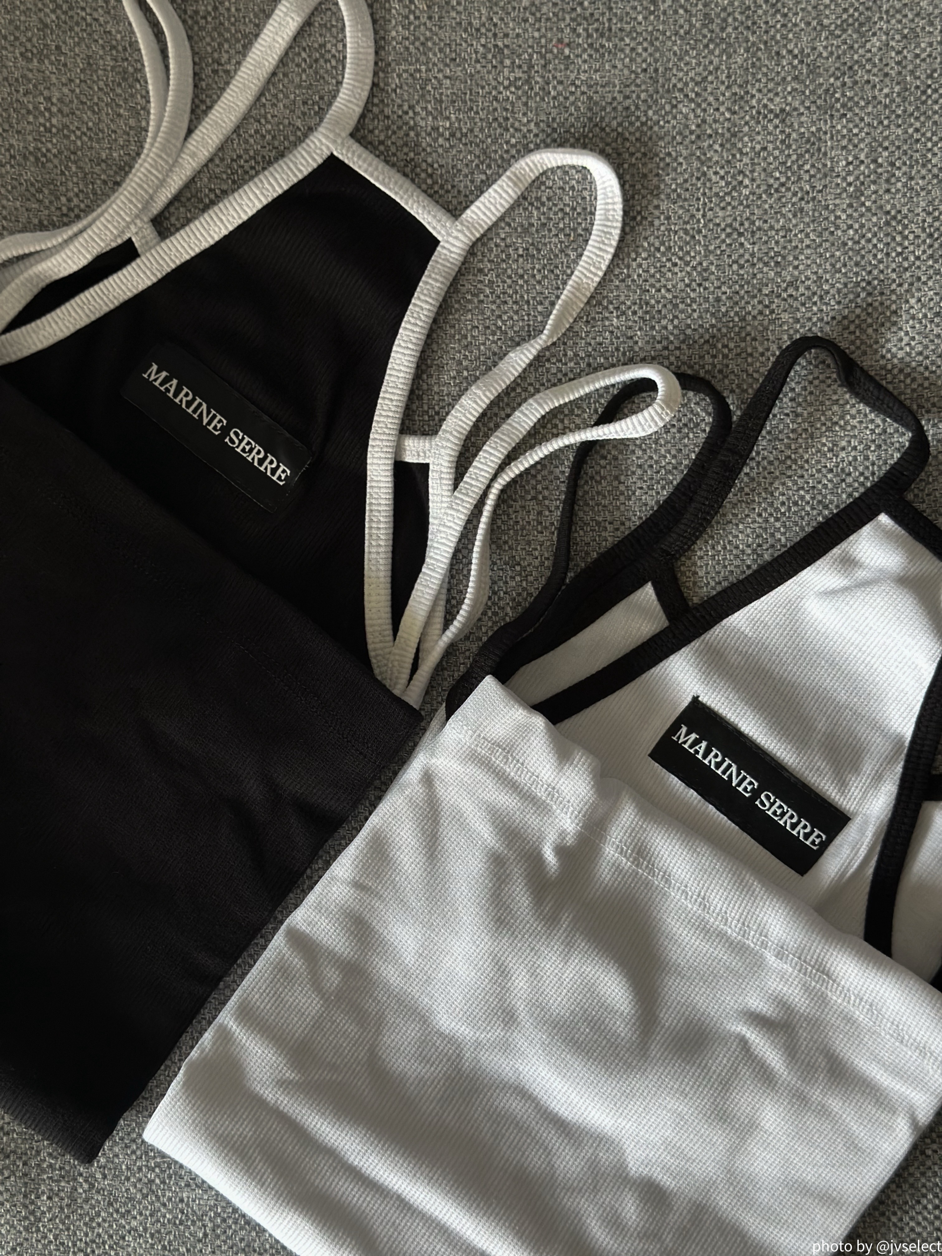 MARINE SERRE ブラック Tennis Court キャミソール Marine Serre Tennis Court Top