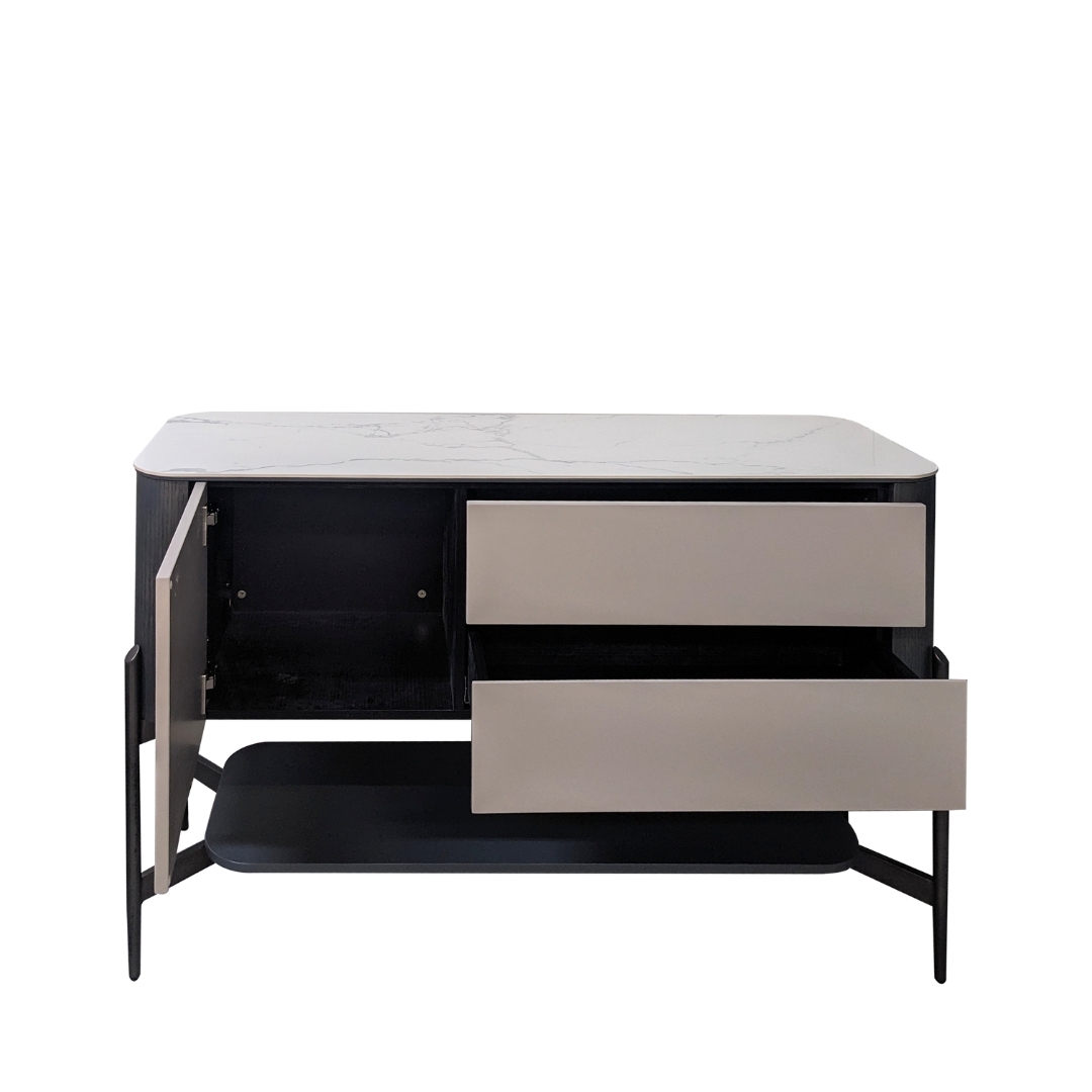 潔瑪 | 馬鞍皮岩板 | 4尺簡約餐櫃玄關櫃