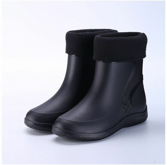 爆款戶外時尚加厚耐磨雨鞋【3306加棉套【全黑】要買大一碼】【尺碼：36-45碼】【下單後請聯絡客服確認發貨尺碼】