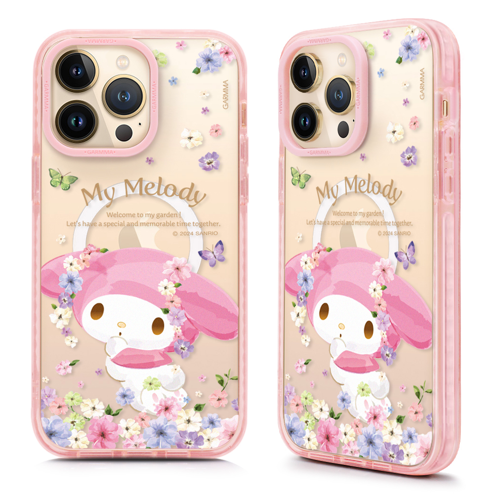 My Melody iPhone 15系列 磁吸款保護殼 祕密花園