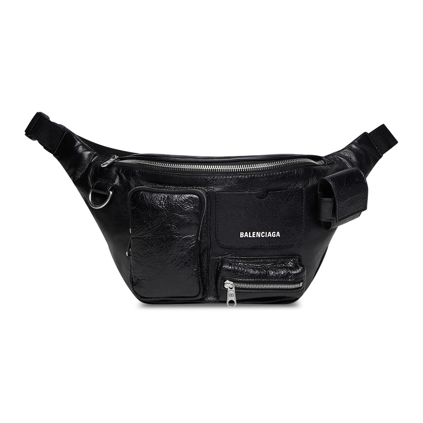 BALENCIAGA Superbusy 細紋羊皮革 腰包