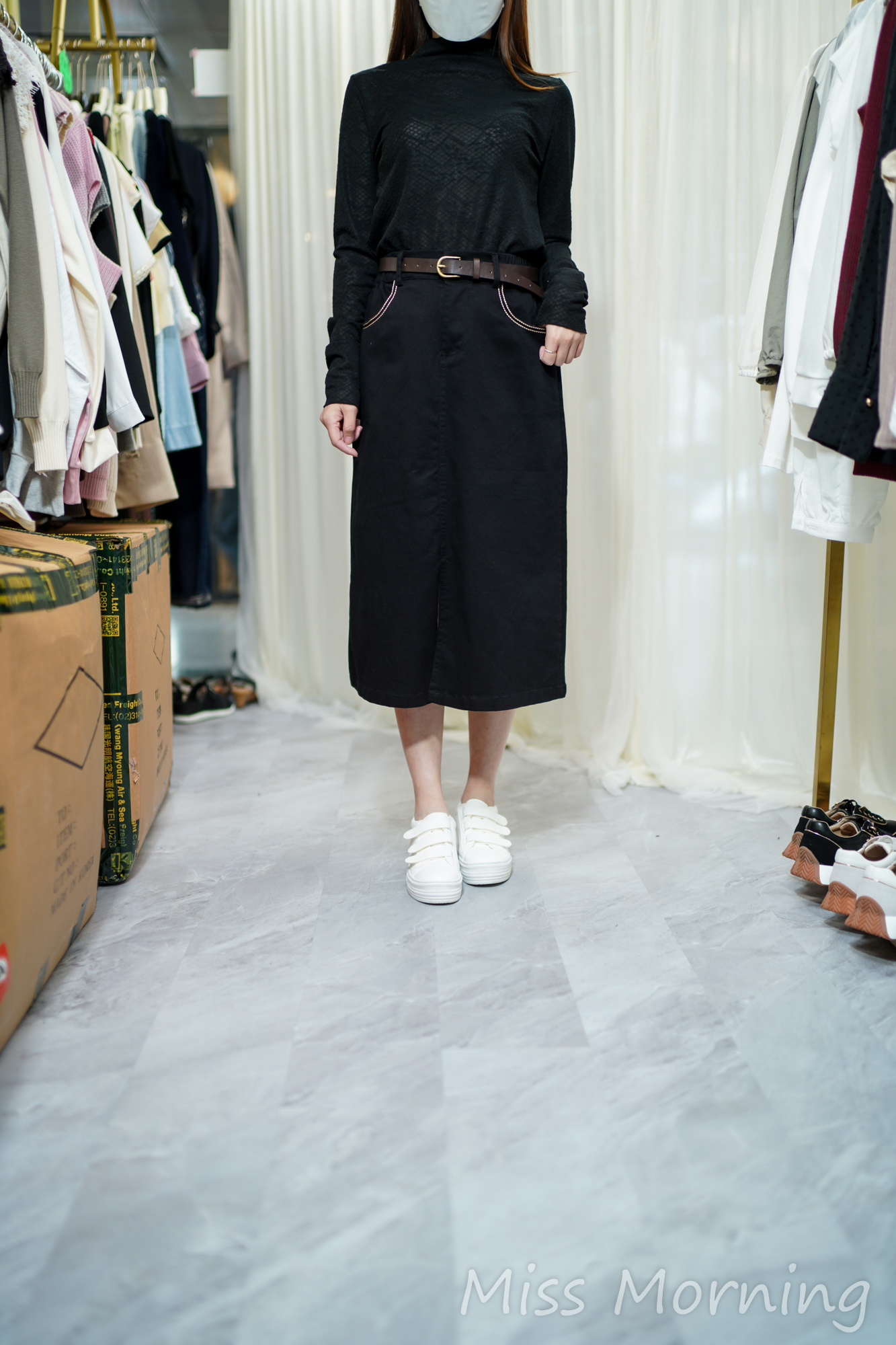 彈彈lace布料襯衣(14166)