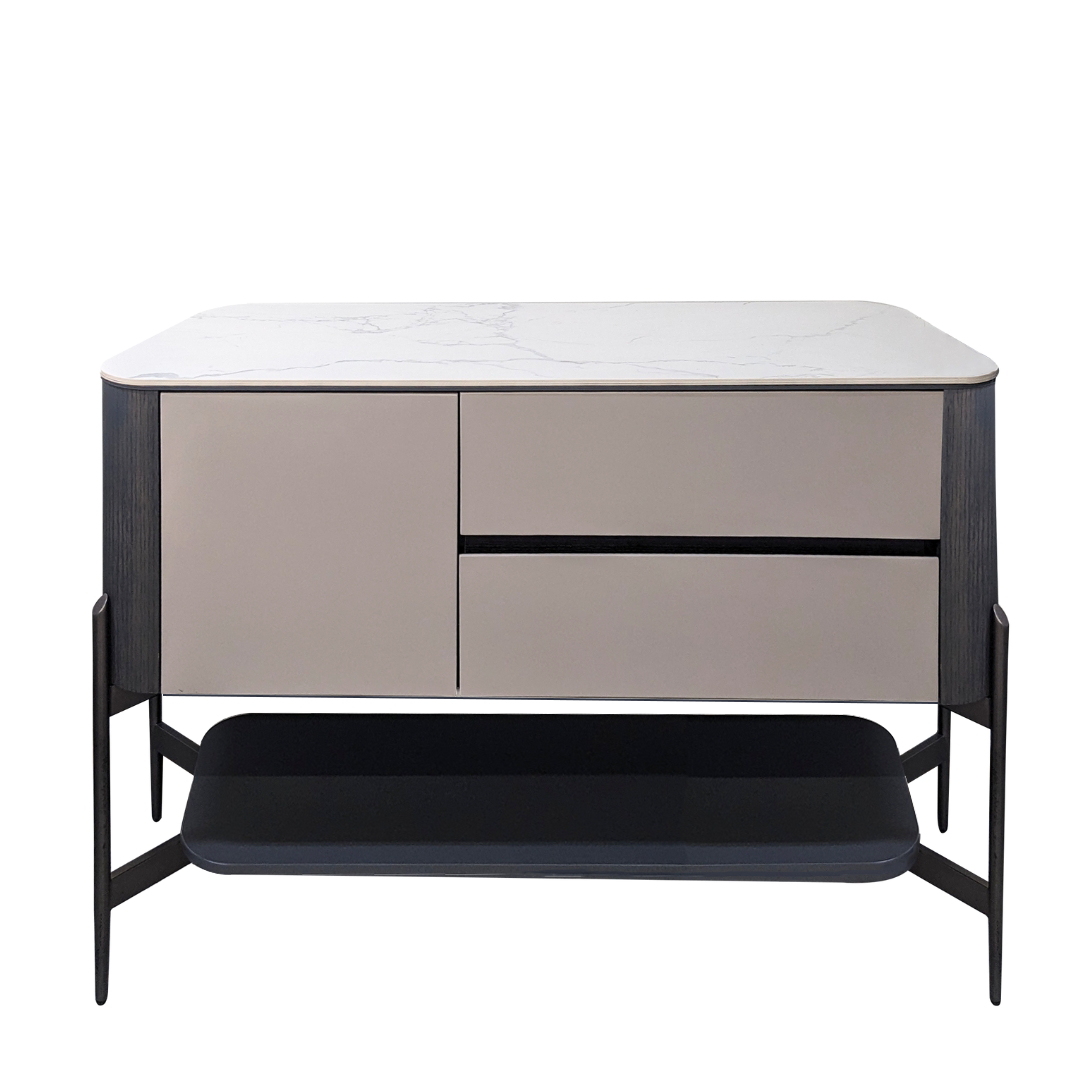 潔瑪 | 馬鞍皮岩板 | 4尺簡約餐櫃玄關櫃