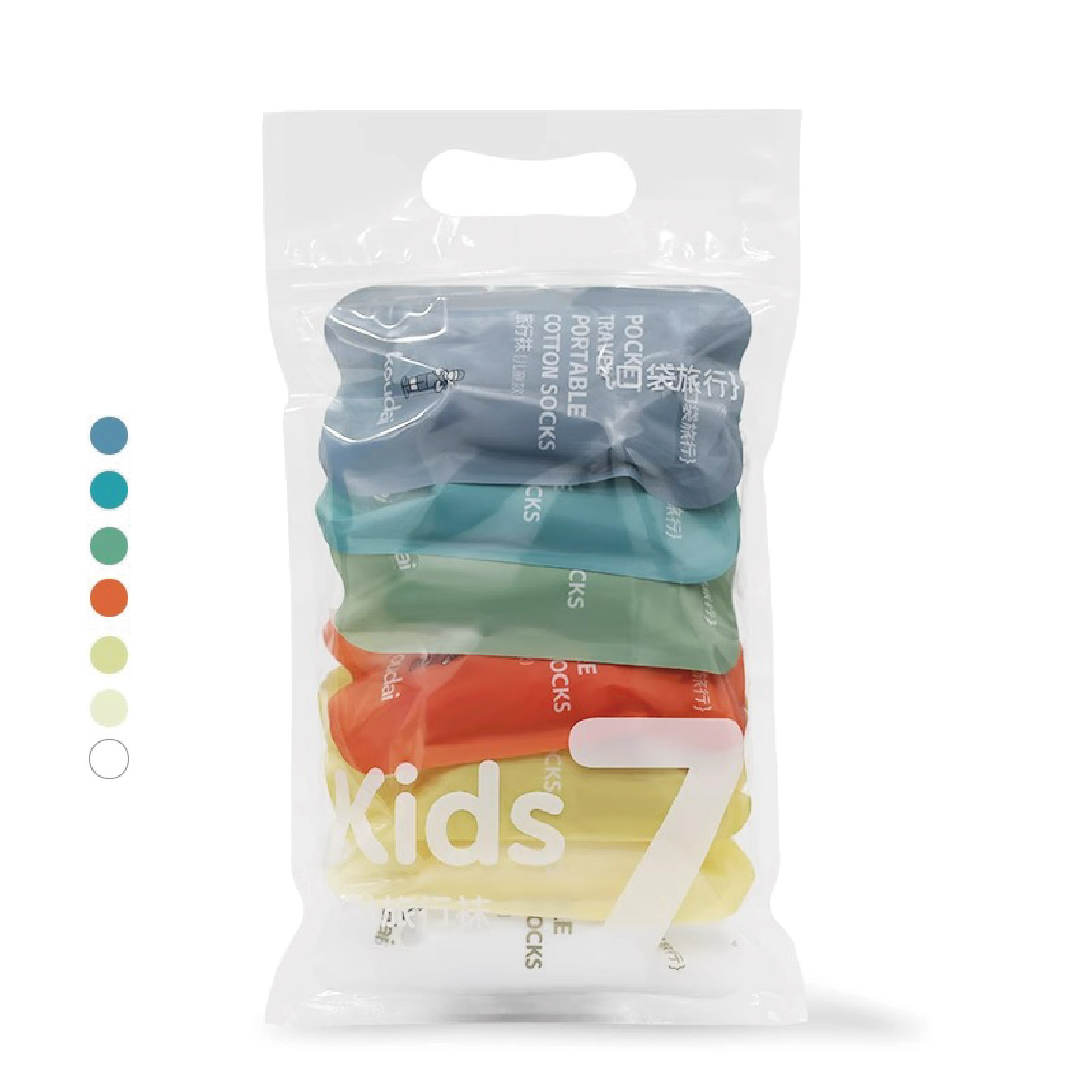 【口袋旅行】周享日拋襪7入裝( 兒童)