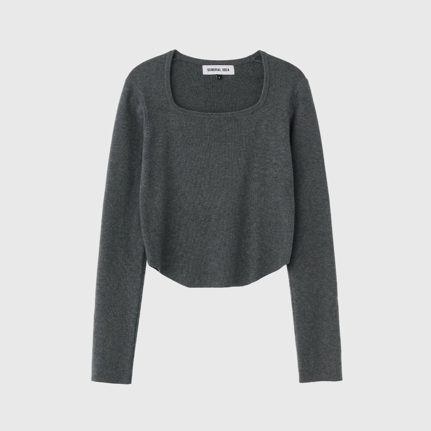 [GENERAL IDEA] SUPERFINE WOOL SQUARE-NECK PULLOVER
