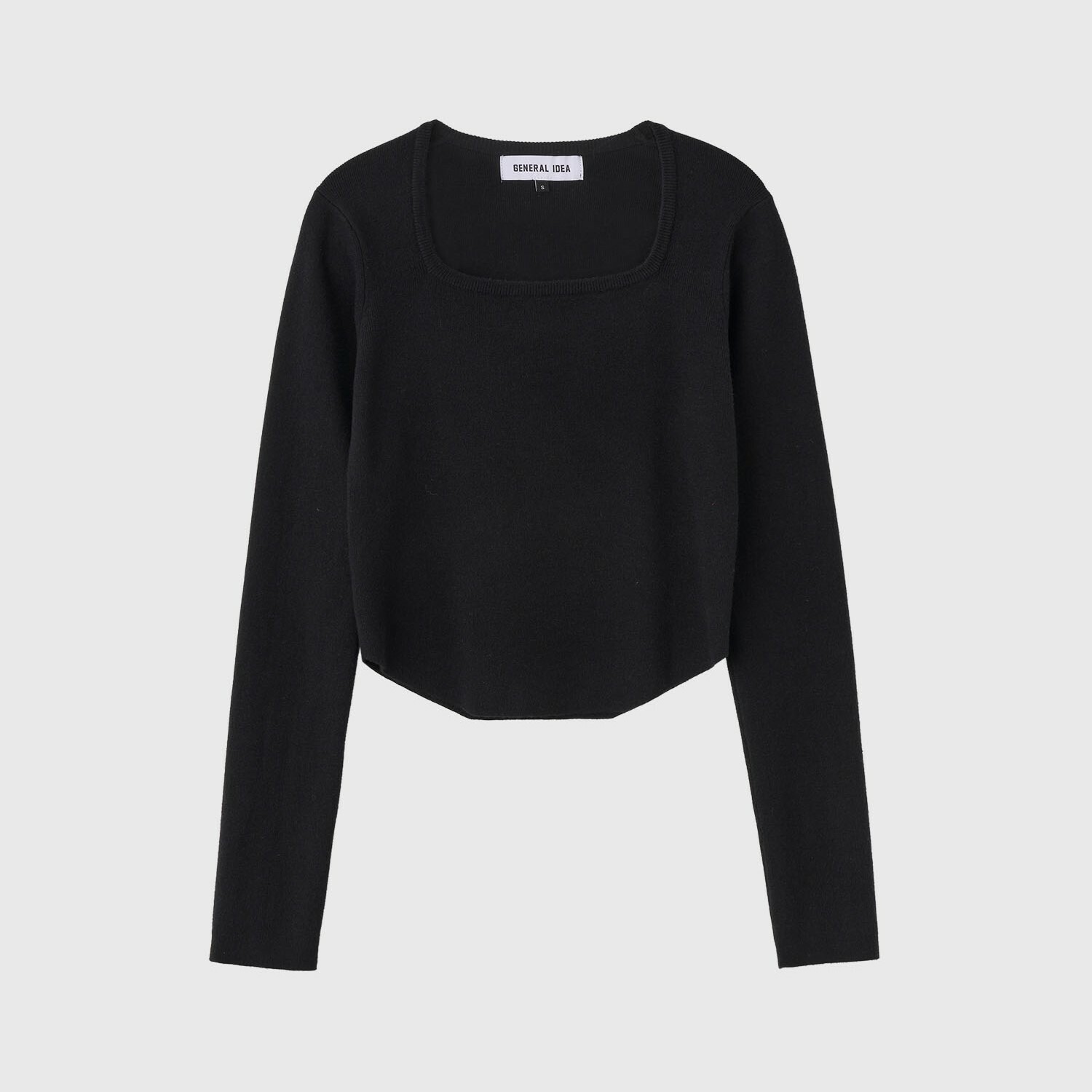 [GENERAL IDEA] SUPERFINE WOOL SQUARE-NECK PULLOVER