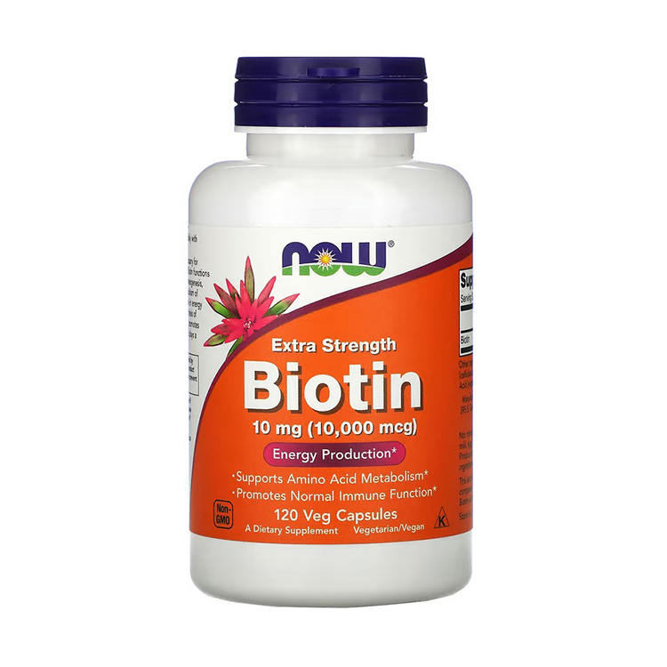 NOW Foods, Extra Strength Biotin, 10 mg (10,000 mcg), 120 Veg Capsules