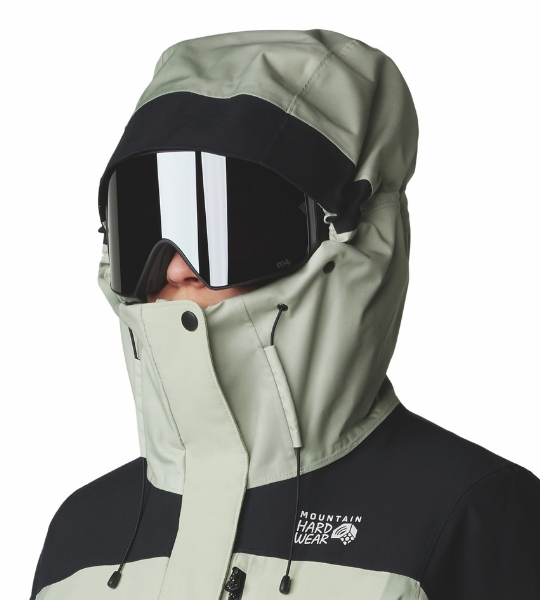 Mountain Hardwear / 硬殼防水外套 / 女款 Powder Maven™ Jacket / 鼠尾草白/螳螂綠/黑 (MHW2092901341)