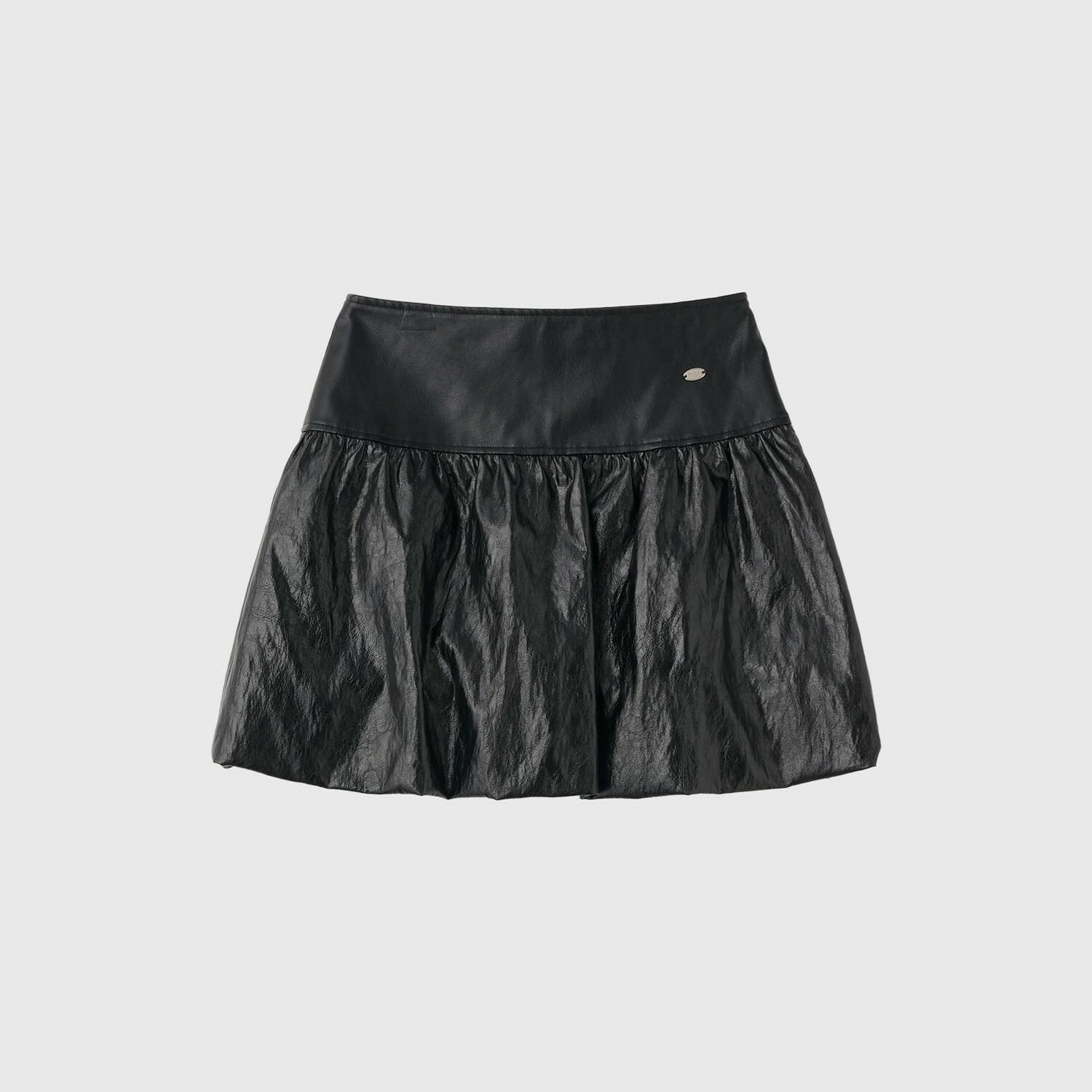 [GENERAL IDEA] LEATHER BALLOON MINI SKIRT