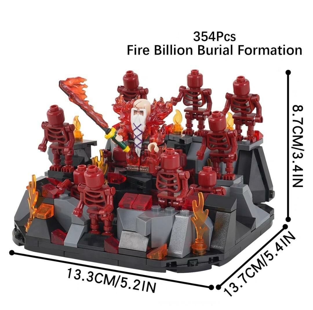 MOC Bleach Fire Billion Burial Formation Minifigures Buildings Set Fit Lego NO BOX MOC1403A