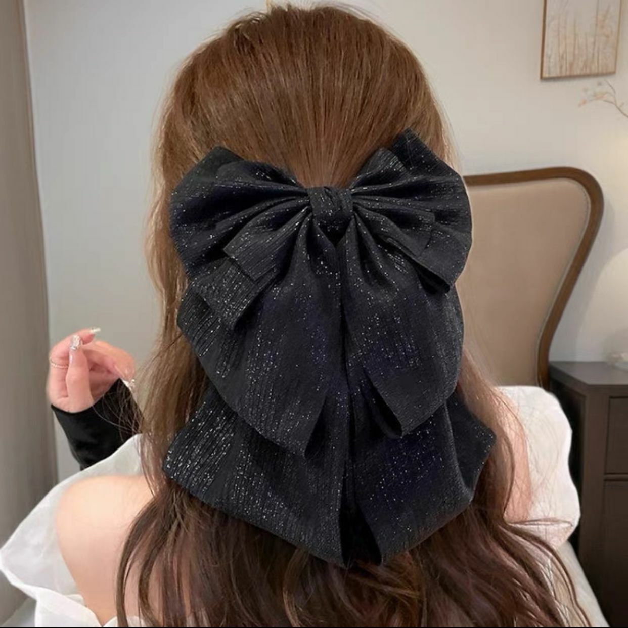 Fantasy Mermaid Layered Mesh Ribbon Hair Claw