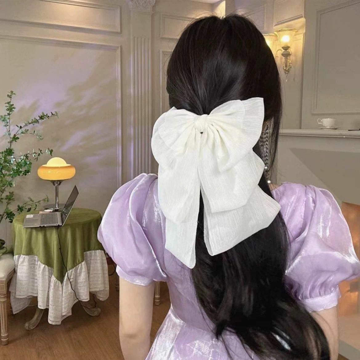 Fantasy Mermaid Layered Mesh Ribbon Hair Claw