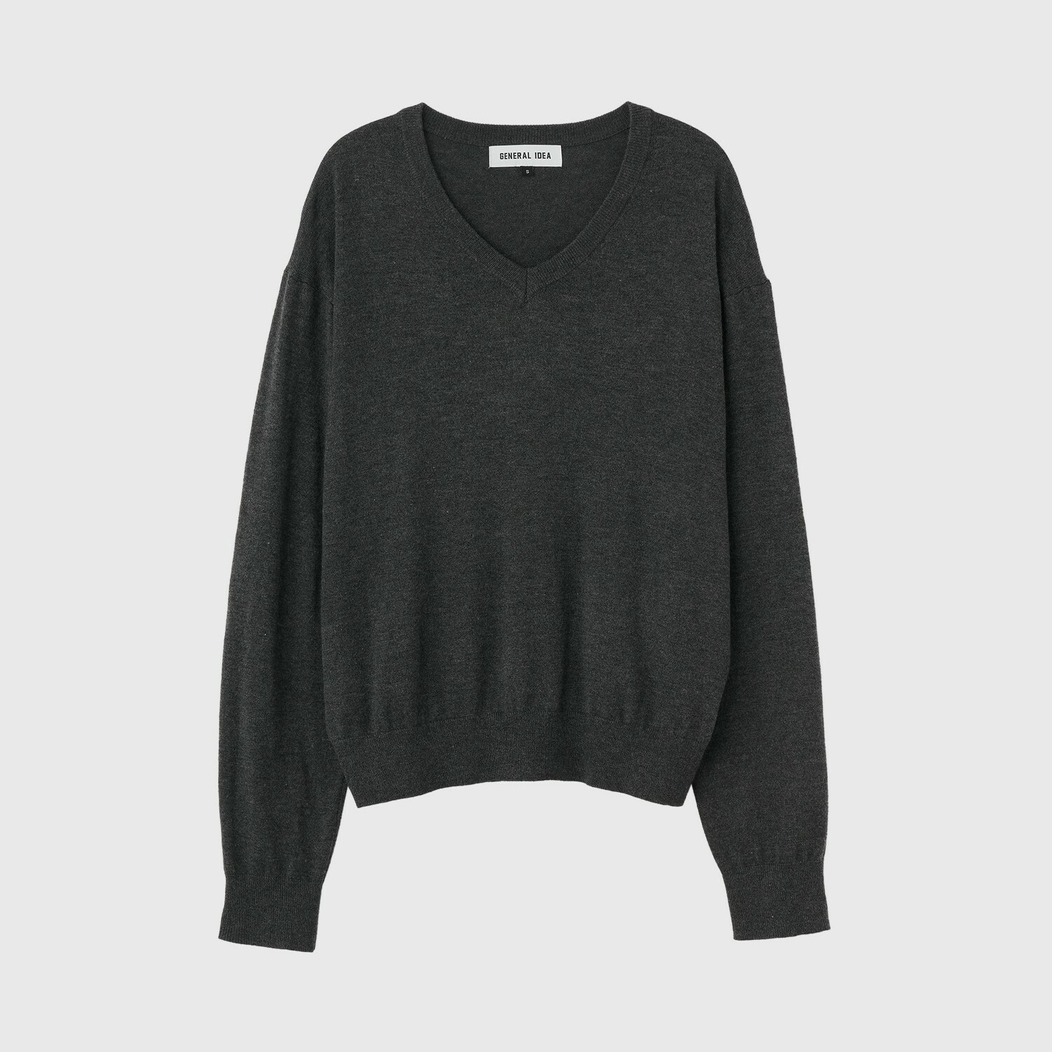 [GENERAL IDEA] CASHMERE RELAXED V-NECK PULLOVER