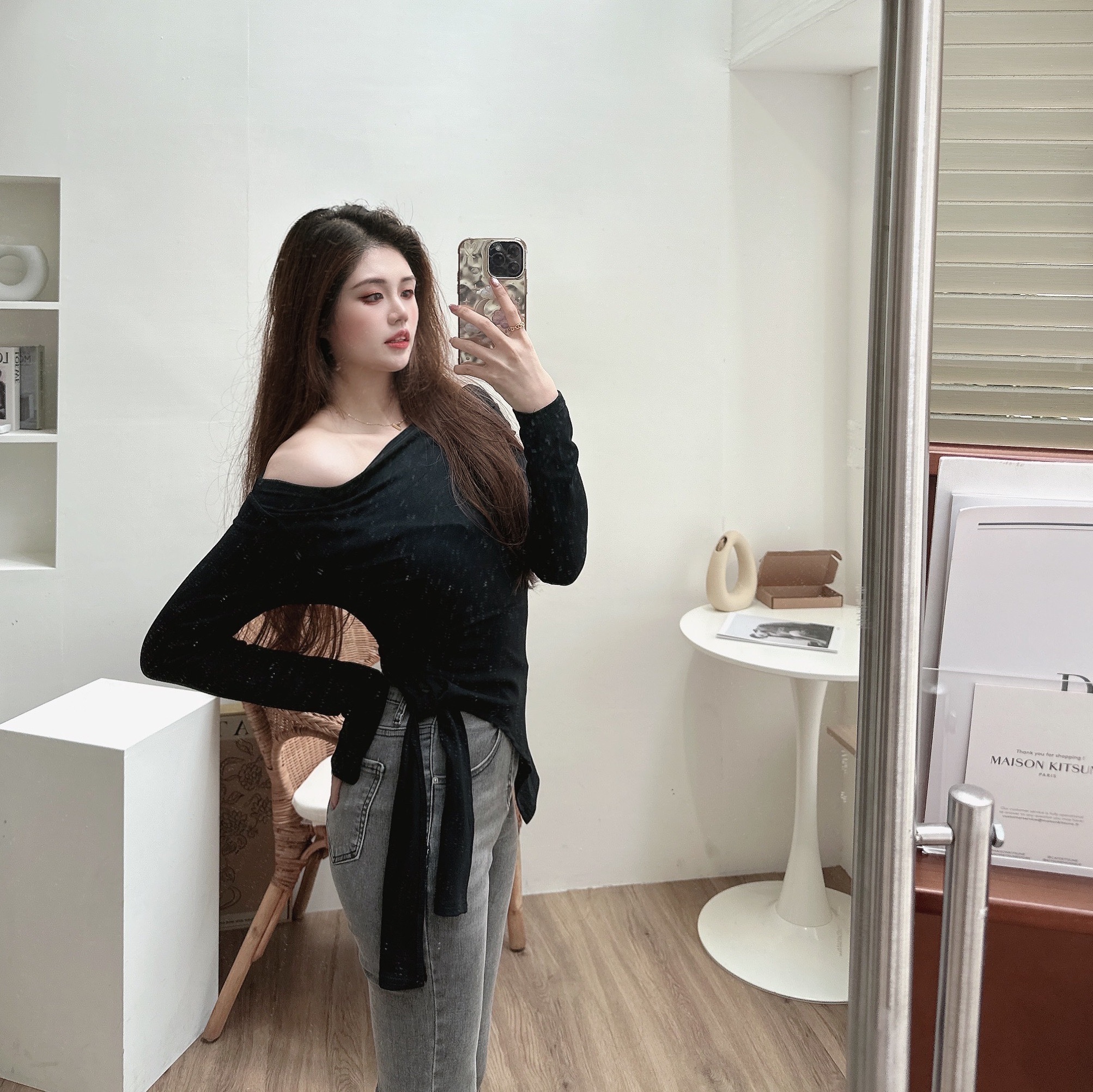 慵懶設計感綁帶上衣/四色