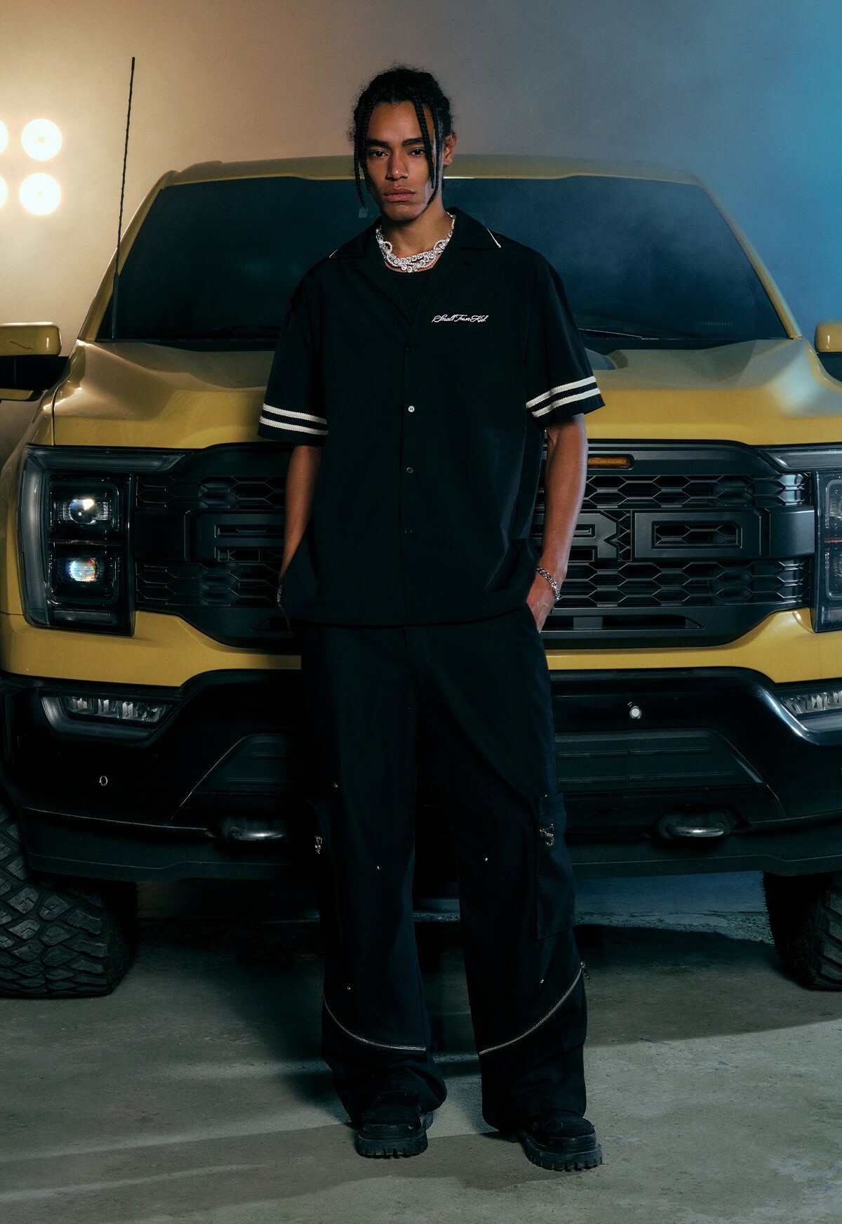 STK SmallTownKid Cleanfit 白邊 古巴領襯衫