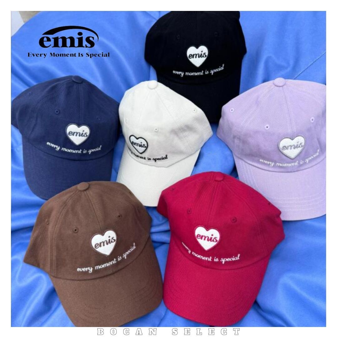 <韓國限定>EMIS 新款 愛心字母刺繡老帽