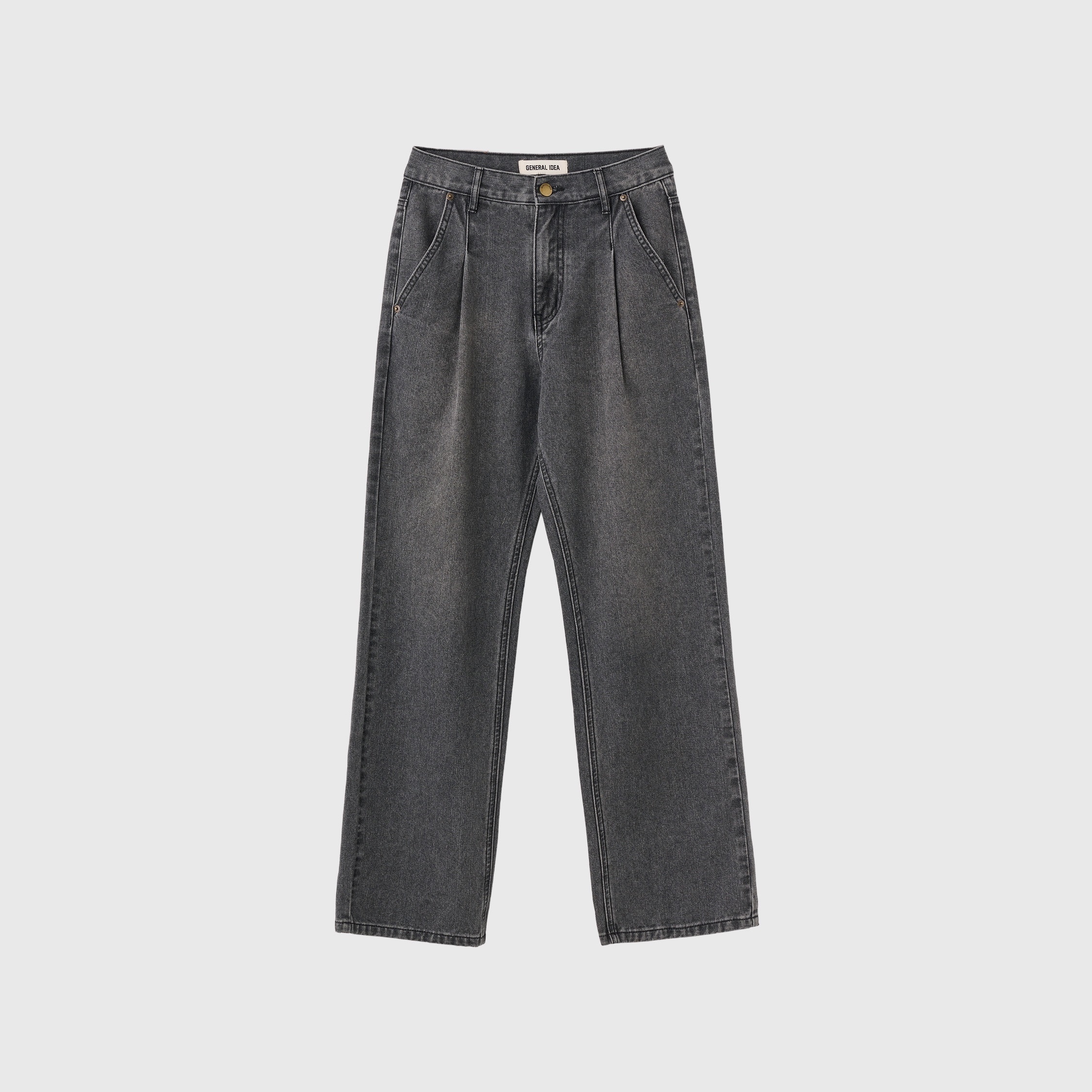 [GENERAL IDEA] DAILY ONE-TUCK WIDE DENIM PANTS
