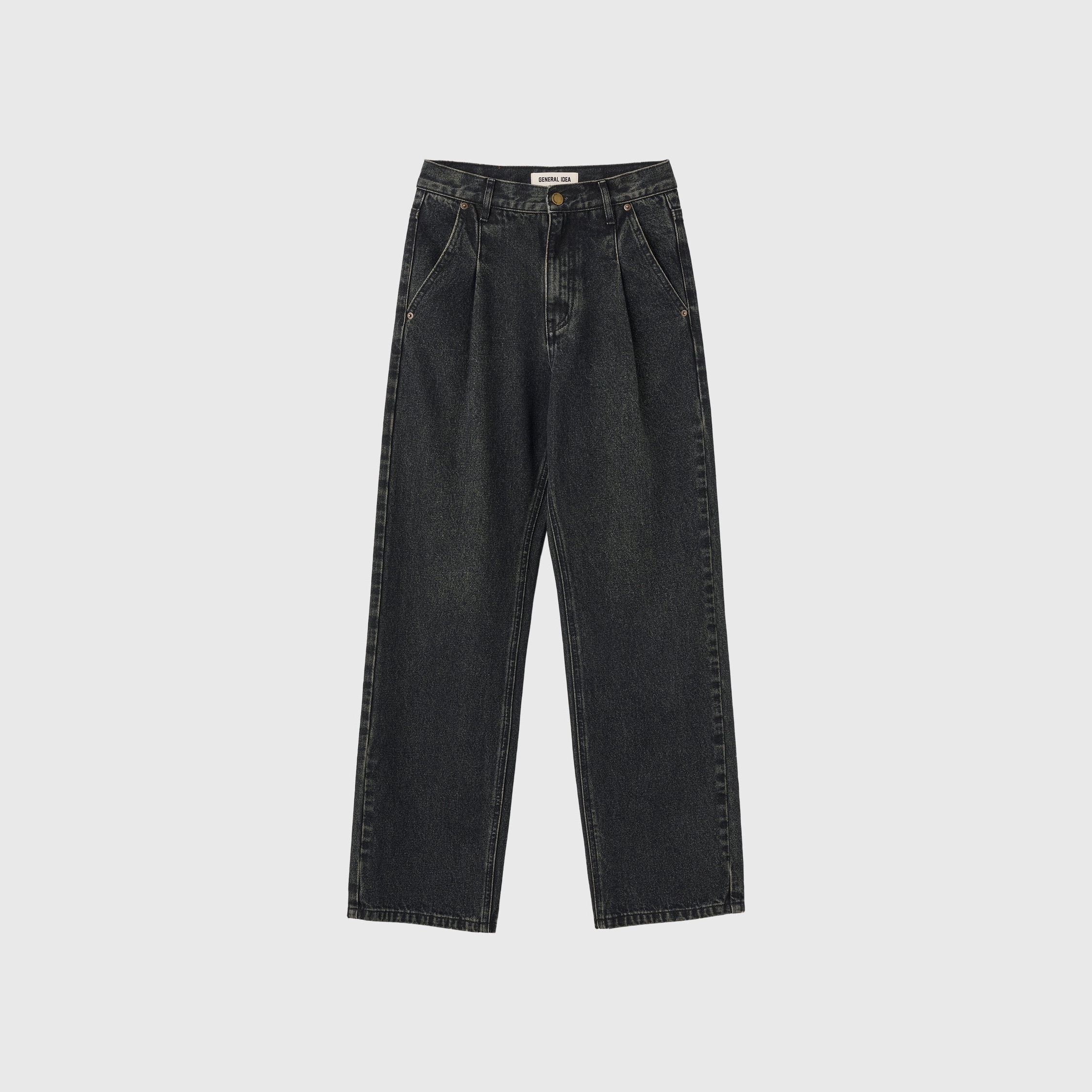[GENERAL IDEA] DAILY ONE-TUCK WIDE DENIM PANTS
